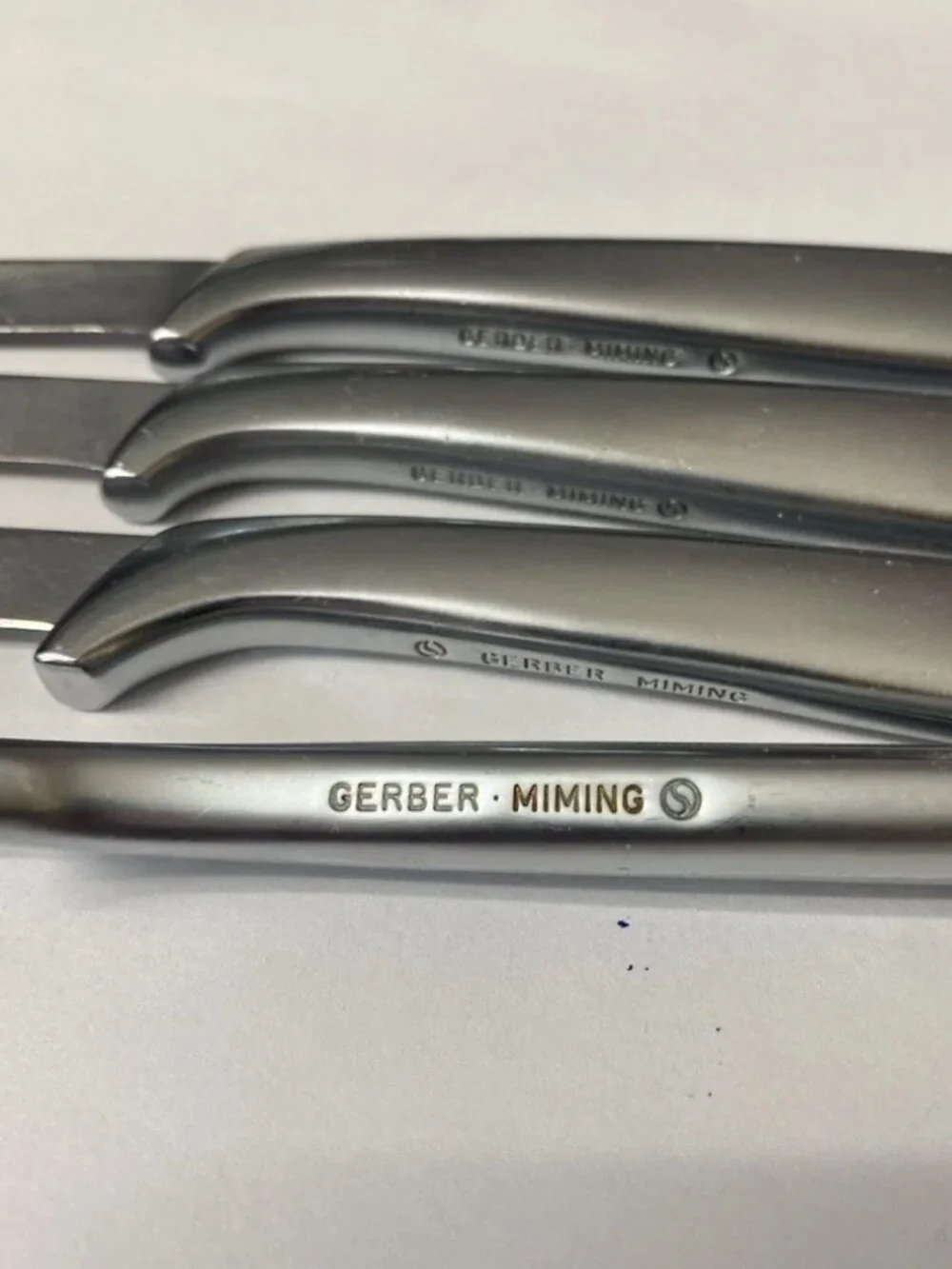 LOT 4 Gerber Steak Knife Set Of 4 Miming Stainless Steel 8 1/2” Blade